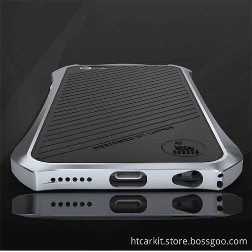 Metal leather case For iphone 6 plus, New case for iphone 6plus